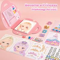 JarMelo Special Diamond Painting & Princess Book Makeup Craft Kits Foil Art Books Set Play on Paper,Art Educational Toys Craf...