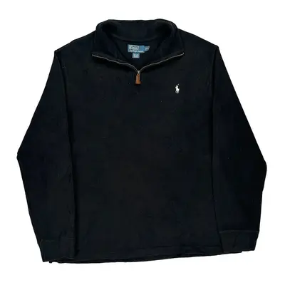 Polo By Ralph Lauren 1/4 Zip - 2XL Black Cotton