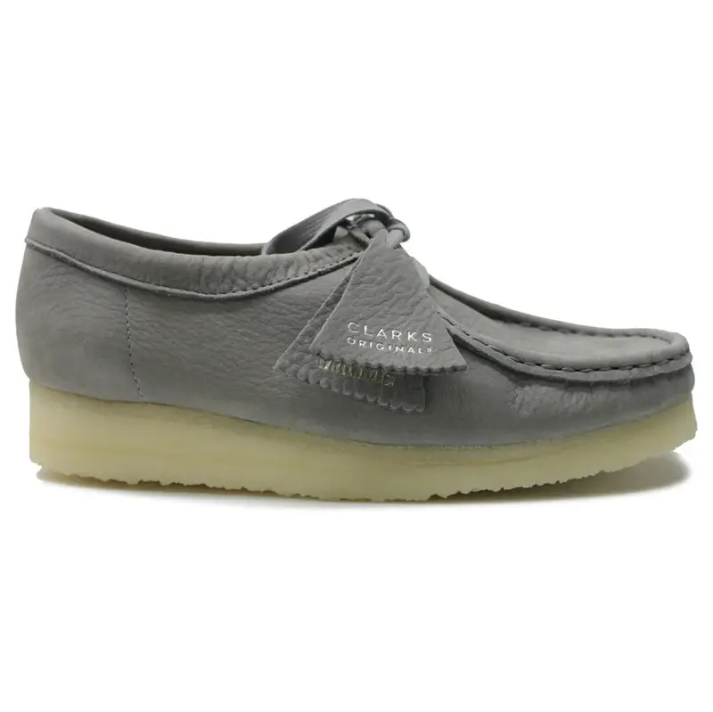 Clarks Originals Wallabee Nubuck Women's Lace Up Shoes - Grey - Size:US 8 Women