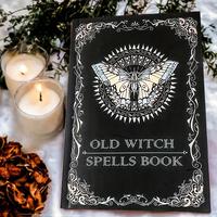 Old Witch Spells Book, Intricate Cover Art Book with Butterfly Design, Mystical Spells Book for Witches and Enthusiasts, Witc...