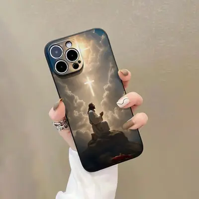 Jesus Painting Pattern Phone Case, Anti-drop Thickened Phone Case, Decorative Phone Protector Cover for iPhone 11 12 13 14 15...