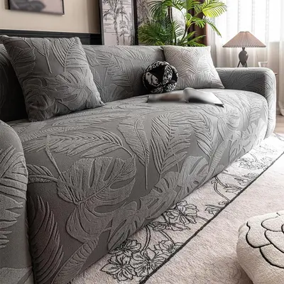 Jacquard Pattern Sofa Cover, 1 Count Non-slip Sofa Slipcover with Pillowcase, Sofa Protector for Home Living Room, Home Decor...