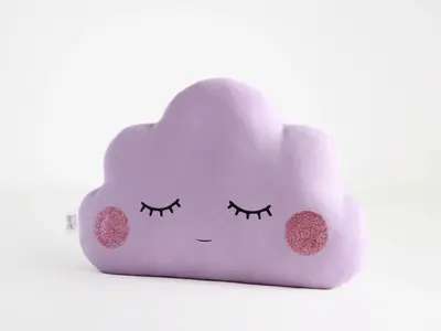 Small Cloud Pillow (5 colors) with Glitter Cheeks