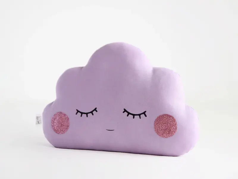 Small Cloud Pillow (5 colors) with Glitter Cheeks