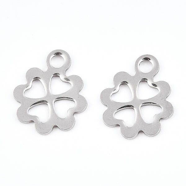 Tarnish Resistant 201 Stainless Steel Flower Charms