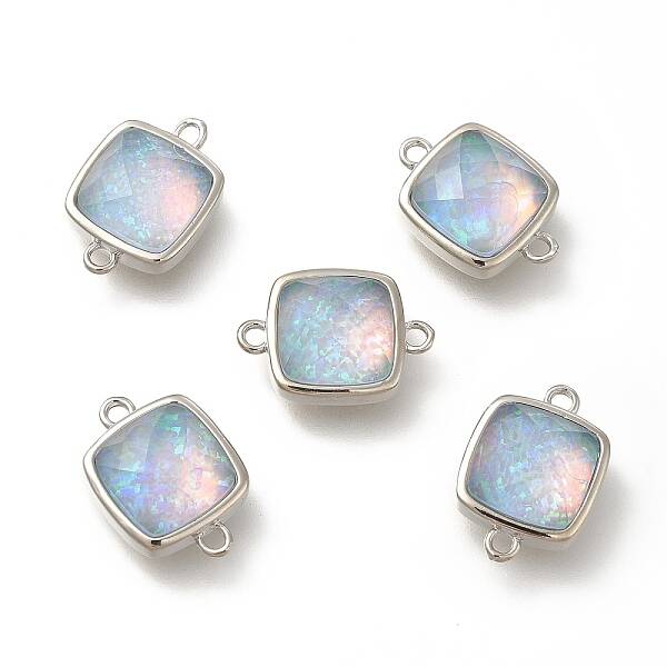 Synthetic Opal Connector Charms