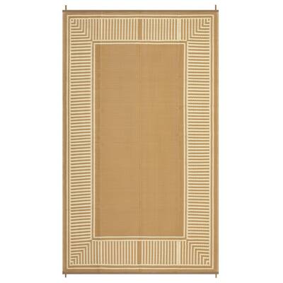 Garvee Waterproof Outdoor Area Rug 9x12ft – Reversible Plastic Straw Mat, Modern Striped & Strong -> Durable, UV & Mark -> ...