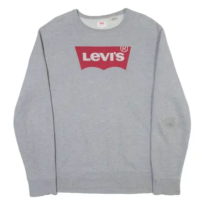 LEVI'S Mens Sweatshirt Grey Crew Neck L