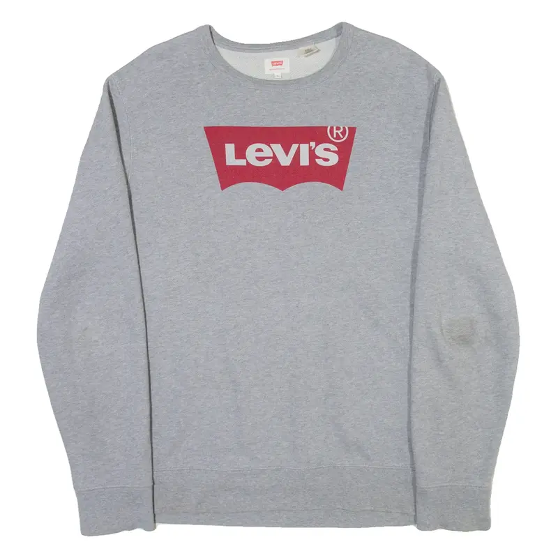 LEVI'S Mens Sweatshirt Grey Crew Neck L