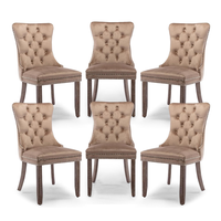 SoarFlash Velvet Dining Chairs Set of 6, Tall Back Side Chair, Modern Upholstered High-end Tufted Side Chair with Button Back...