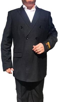 Men Classic Fit Suit Pleated Pants Athletic Executive Cut Suit