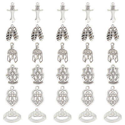 96Pcs 16 Style Alloy Pendant