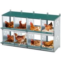 DOOME Metal Chicken Nesting Box, 8 Room Nesting Boxes for Poultry, Galvanized Steel, Easy to Install, Durable Design, Easy to...