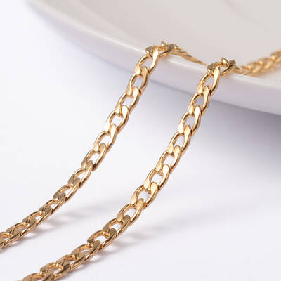 3.28 Feet Ion Plating(IP) 304 Stainless Steel Twisted Chain Curb Chains