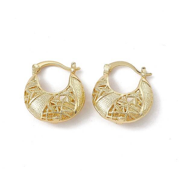 Rack Plating Brass Hoop Earrings for Women