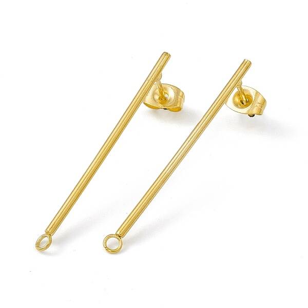 Ion Plating(IP) 304 Stainless Steel Stud Earrings Finding