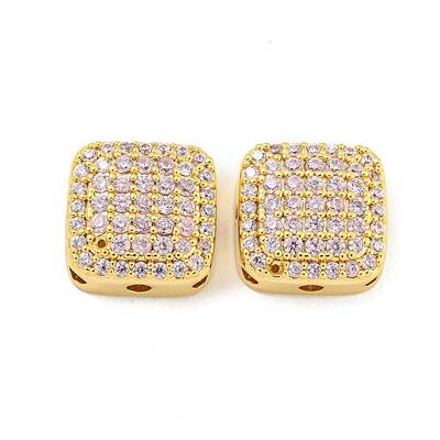 Brass Micro Pave Cubic Zirconia Multi-Strand Links
