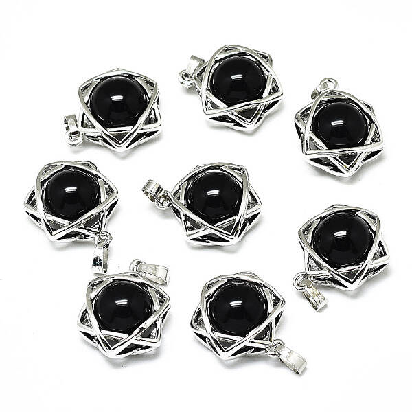 Natural Obsidian Pendants