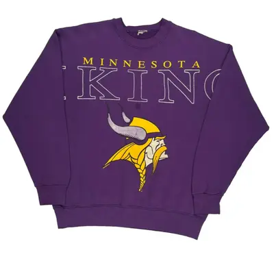 Minnesota Vikings Unbranded Graphic Sweatshirt - 2XL Purple Cotton Blend