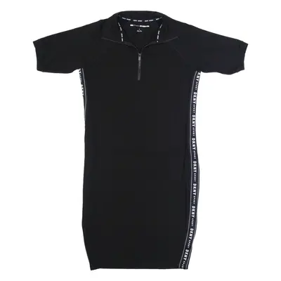 DKNY SPORT Womens Bodycon Dress Black Short Sleeve Knee Length M