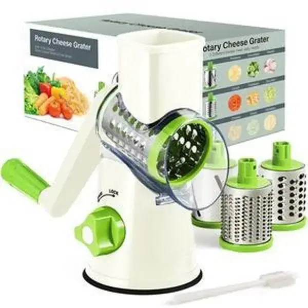 [FallDealsForYou]KitExpert Viral Cheese Grater(All Metal Blades & No Plastic Left in Food), 3X Faster Shredding, Time-Saving ...
