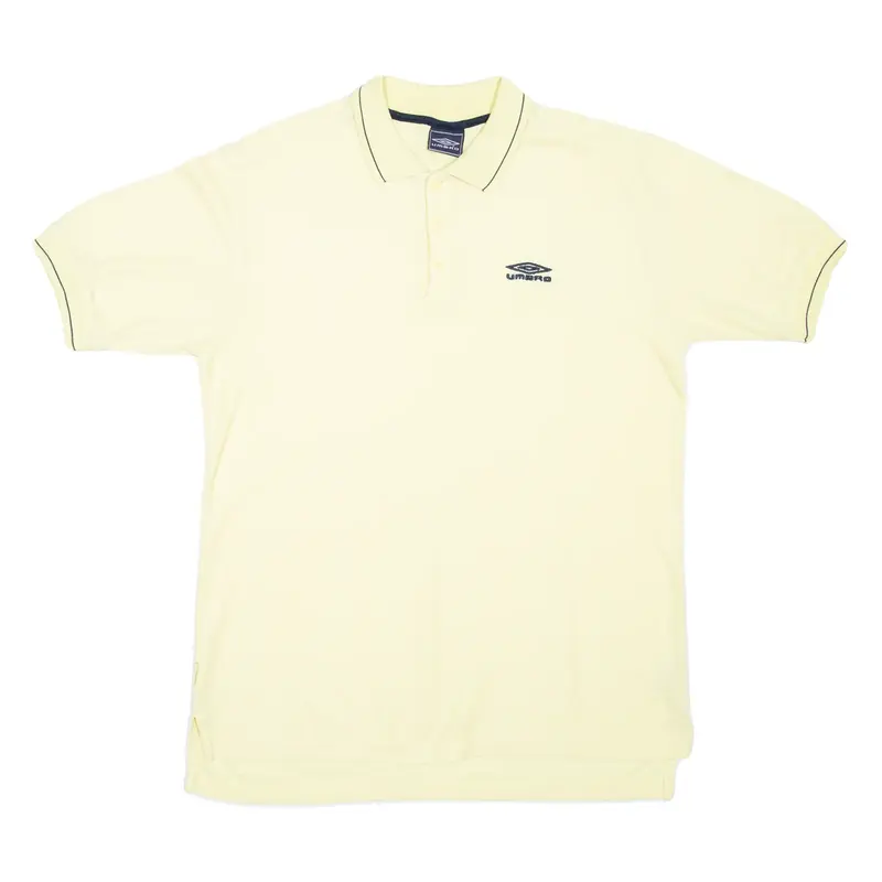 UMBRO Mens Polo Shirt Yellow M
