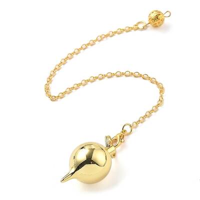 Brass Dowsing Pendulum Big Pointed Round Pendants