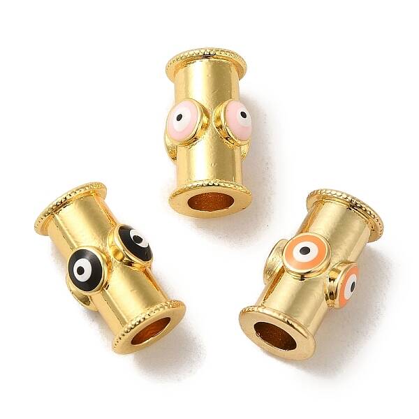 Brass Enamel Tube Beads