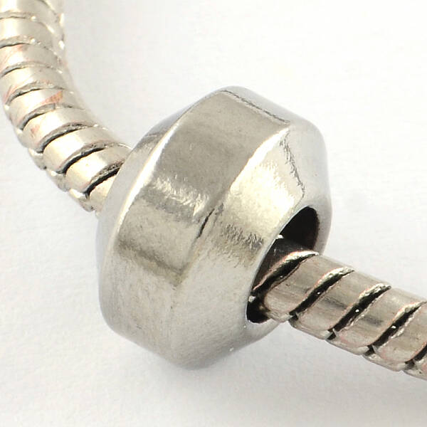 Tarnish Resistant 201 Stainless Steel European Beads