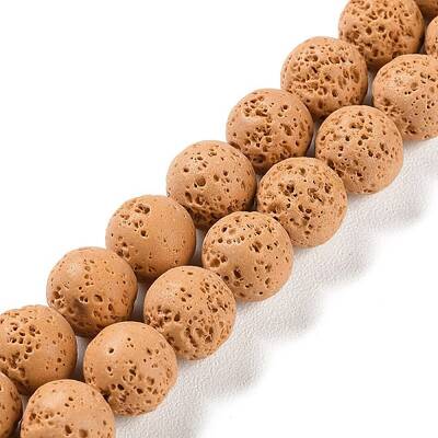 Synthetic Lava Rock Dyed Beads Strands