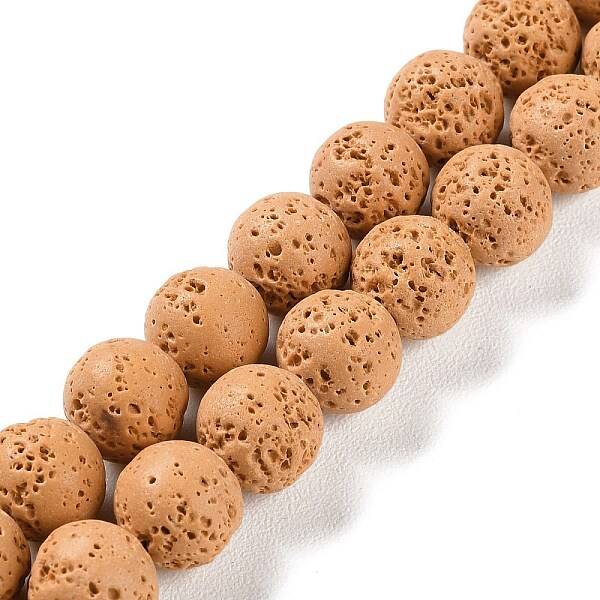 Synthetic Lava Rock Dyed Beads Strands