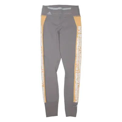ADIDAS Mens Leggings Grey Skinny XS W24 L28