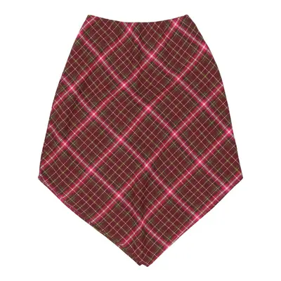 Terranova Checked Mini Skirt - 24W UK 4 Pink Wool Blend
