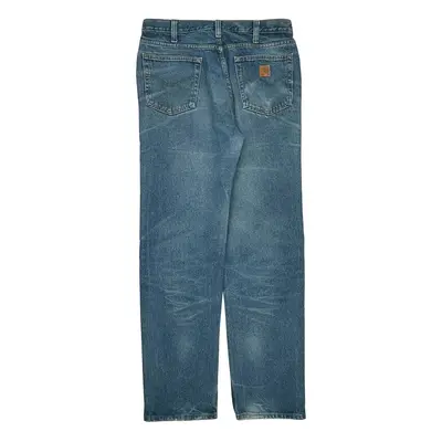 Relaxed Fit Carhartt Jeans - 36W 30L Blue Cotton