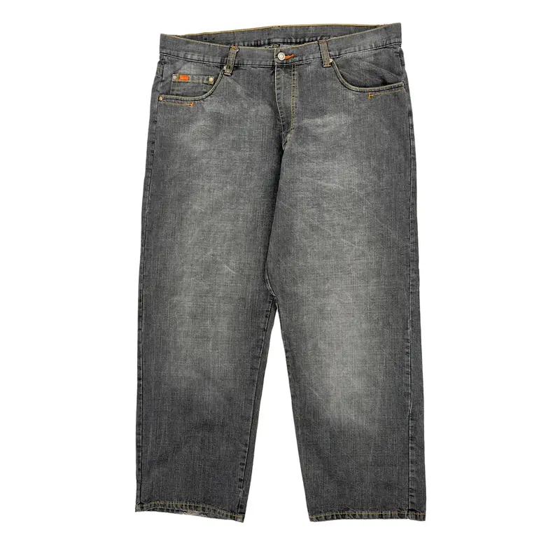 Hip Hop Karl Kani Jeans - 42W 31L Grey Cotton Blend