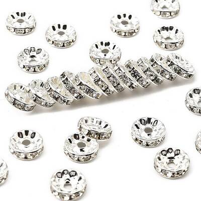 Brass Grade A Crystal Rhinestone Beads