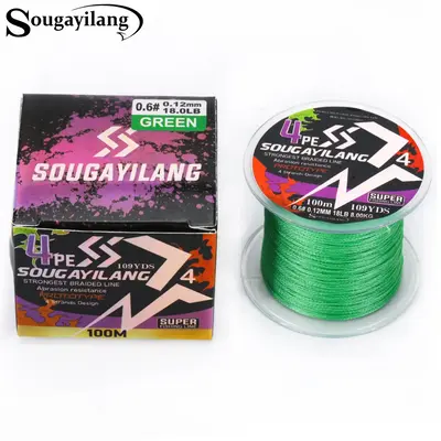 4 Strands PE Braided Strong Fishing Line, 100m Multifilament Fishing Line, Outdoor Fishing Accessories for Fishing Enthusiast...