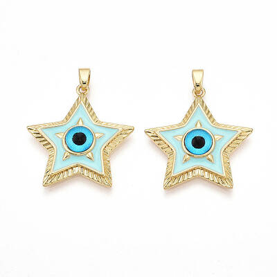 Brass Enamel Pendants