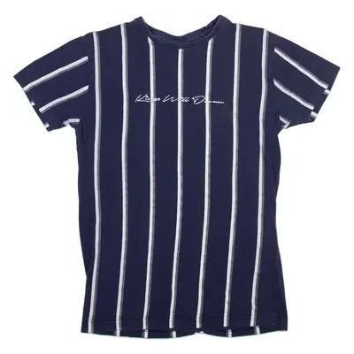 KINGS WILL DREAM Striped Mens T-Shirt Blue XS