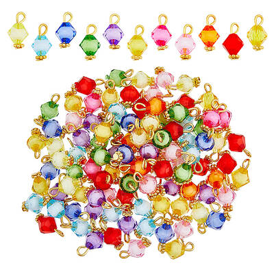 200Pcs Transparent Acrylic Charms
