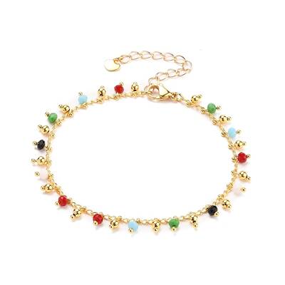 Faceted Glass Charm Bracelets