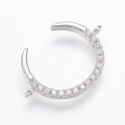 Brass Micro Pave Cubic Zirconia Links