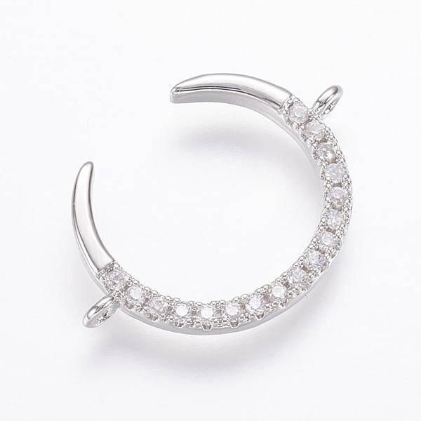 Brass Micro Pave Cubic Zirconia Links