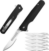 Gentleman's EDC Scalpel Knife- Surgical Tactical Tool for Outdoor Camping, Survival & DIY | Compact Durable Gadget with 5 Bla...