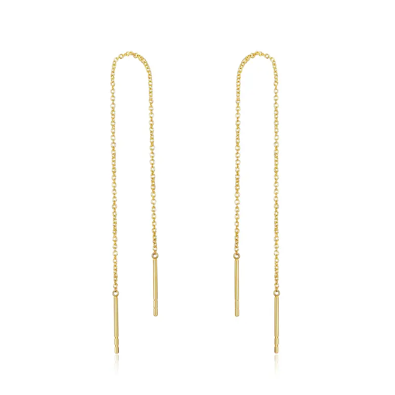 14K Gold Drop Earrings