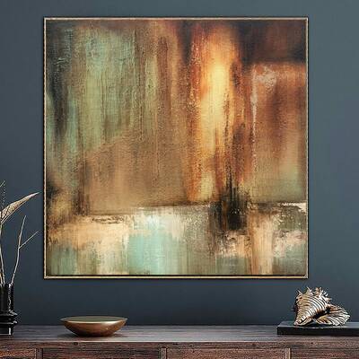 Brown and Yellow Abstract Art Painting Wall Art Orange Colorful Artwork Extra Large Artwork Original Painting Original Artwor...