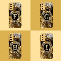 Suitable for [Galaxy S25 Ultra] New high-end letter glass mobile phone case New business simple electroplated glass mobile ph...