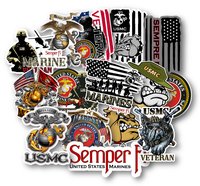 15 pc USMC VET Hard Hat Stickers Tool Box Helmet Vinyl Sticker decals. Durable