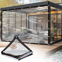Clear Tarps Waterproof 6.5*9.5ft with Grommets Clear Vinyl Tarp Heavy Duty Outdoor Clear Plastic Tarp Clear PVC Tarp Covering...
