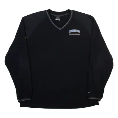 NIKE Les Schwab Bowl Mens Sweatshirt Black V-Neck L